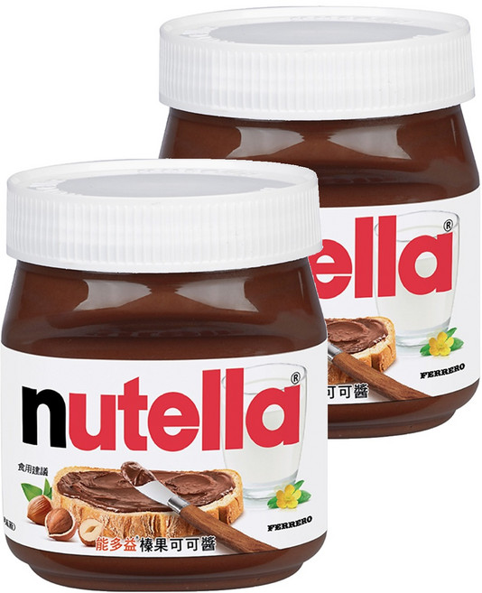 nutella 能多益 榛果可可醬, 350g, 2罐