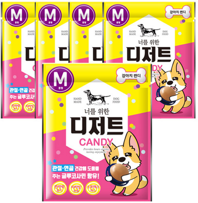 너를위한디저트 강아지캔디 M, 치킨, 12g, 5개