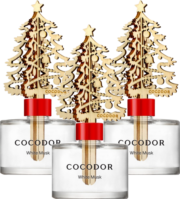 COCODOR 珂珂朵爾 燦金聖誕樹擴香瓶, White Musk 白麝香, 200ml, 3瓶