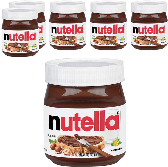 nutella 能多益 榛果可可醬, 350g, 6罐