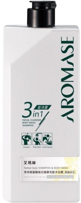 AROMASE 艾瑪絲 草本胺基酸每日健康洗髮沐浴露 甦醒純花, 1個, 520ml