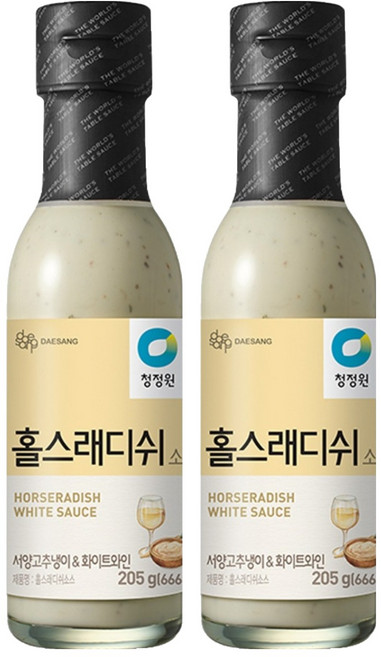 청정원 홀스래디쉬 소스, 205g, 2개
