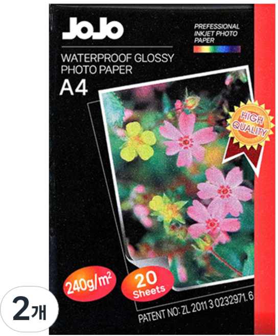 다다 고광택 사진 인화지 프린팅 포토용지 240g, A4, 40개