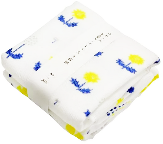 HARADA ORIMONO 原田織物 純棉8層紗布抹布 Set 28*28cm 100%棉, 蒲公英, 1組