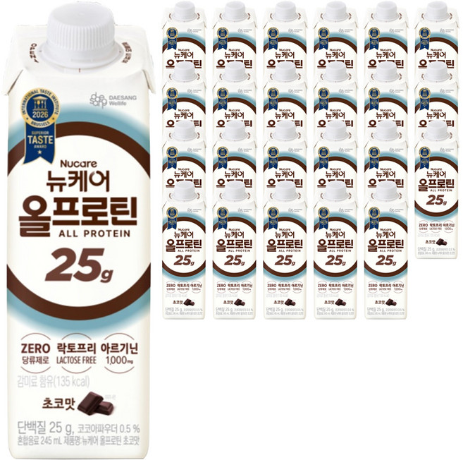 뉴케어 올프로틴 초코맛, 245ml, 24개