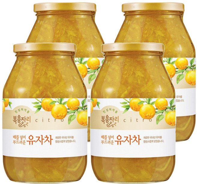 복음자리 배를 넣어 부드러운 유자차, 1.03kg, 1개입, 4개