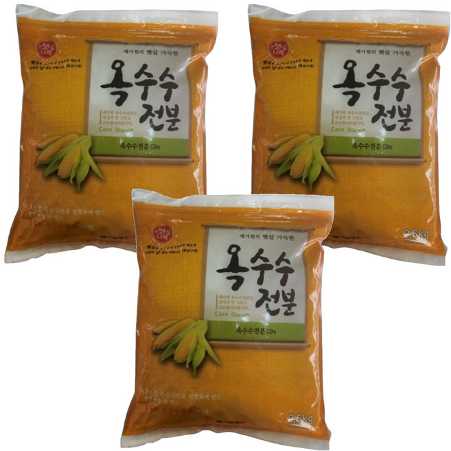 햇살나래 옥수수 전분, 2.5kg, 3개