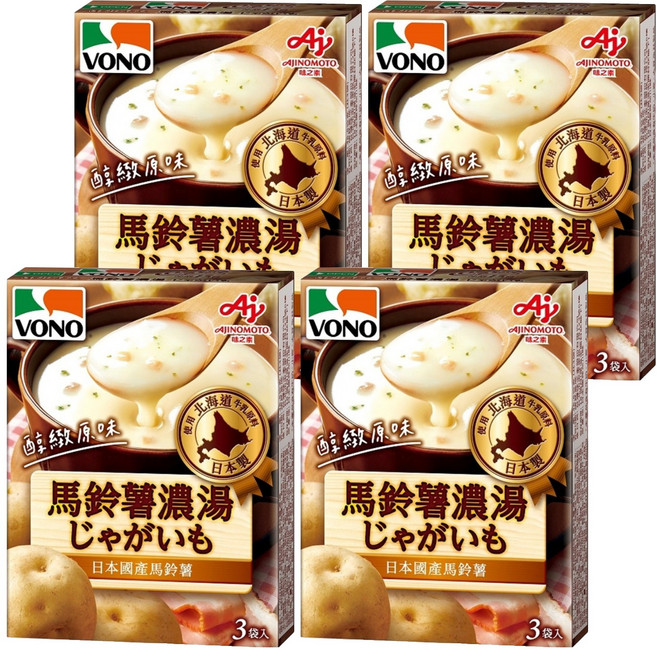 VONO 醇緻原味 馬鈴薯濃湯, 46.5g, 4盒
