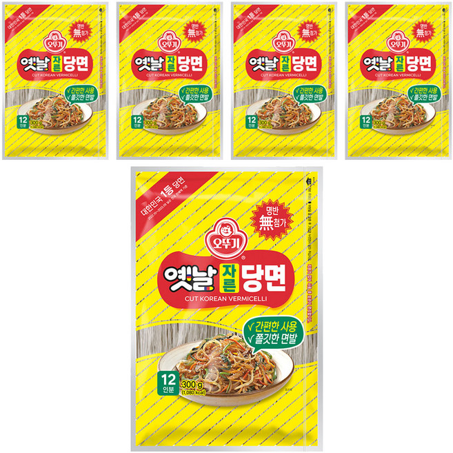 오뚜기옛날 자른당면, 300g, 5개
