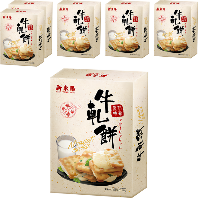 新東陽 牛軋餅 原味奶香 18包入, 252g, 6盒