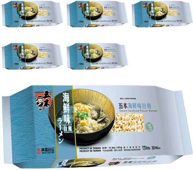 五木 海鮮味拉麵, 321g, 6包