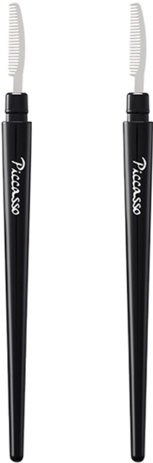피카소 속눈썹 빗 롱핸들, 블랙, 2개