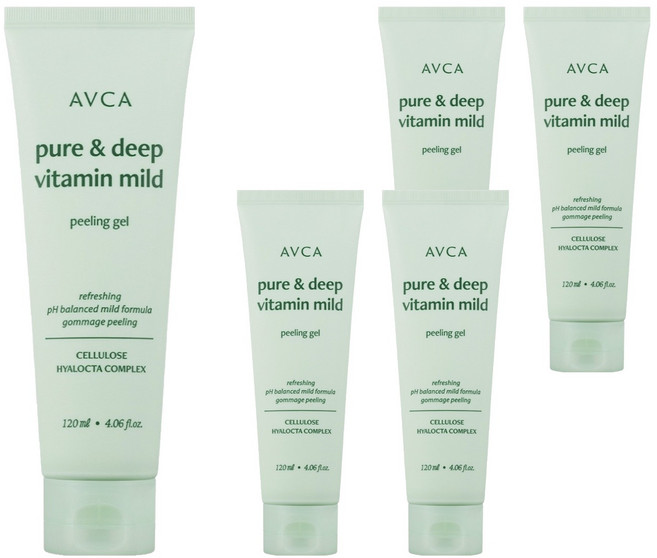 아브카 퓨어 앤 딥 비타민 저자극 약산성 필링 젤, 120ml, 5개