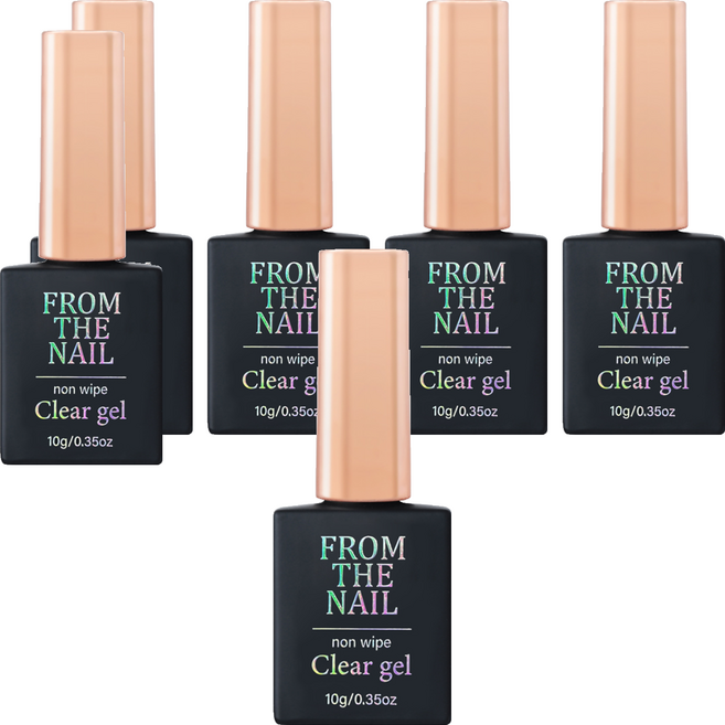 프롬더네일 논 와이프 젤 네일, 클리어, 10g, 6개