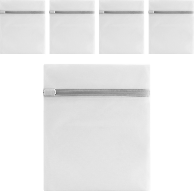 洗衣袋 加厚細網 60 x 50cm, 白色, 5個