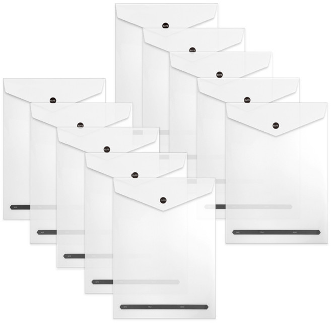 투영디자인 세로봉투 엘리트 파일, 화이트(랜덤발송), 10개