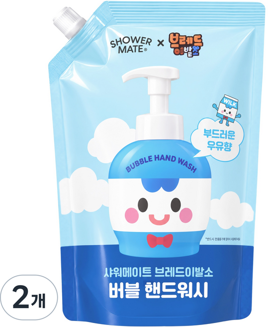 샤워메이트 대용량 버블 핸드워시 윌크 리필, 2개, 900ml