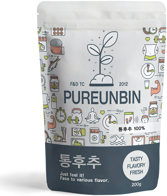 푸른빈 통흑후추, 200g, 1개