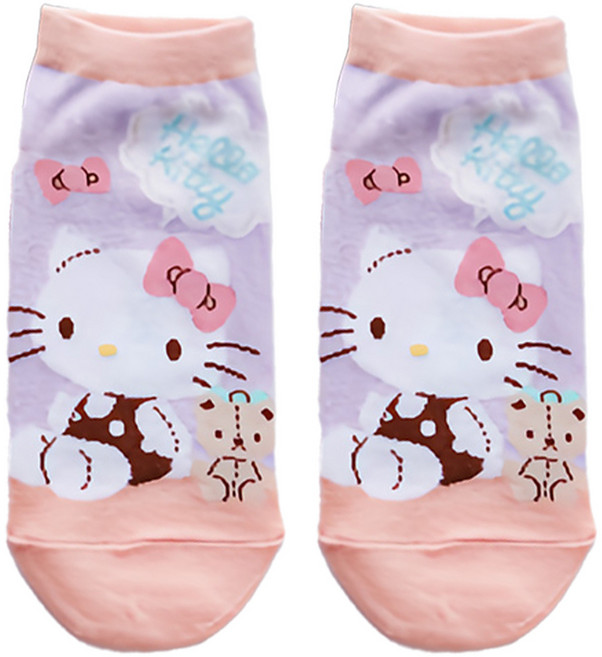 ONEDER 旺達棉品 凱蒂直版襪-布偶 22-26