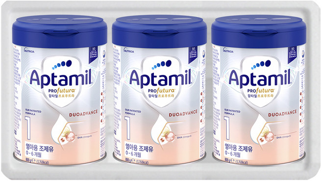압타밀 프로푸트라 듀오어드밴스 일반분유 1단계, 800g, 3개
