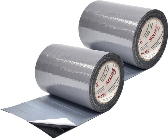 솔루인스 초강력 방수 유틸리티 부틸테이프 4중 구조 회색 15cm x 5m, 2개