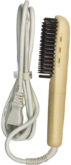 MUNICHI 沐尼黑 MINI負離子溫控直髮梳, MR.QQ1, 櫻草淡黃