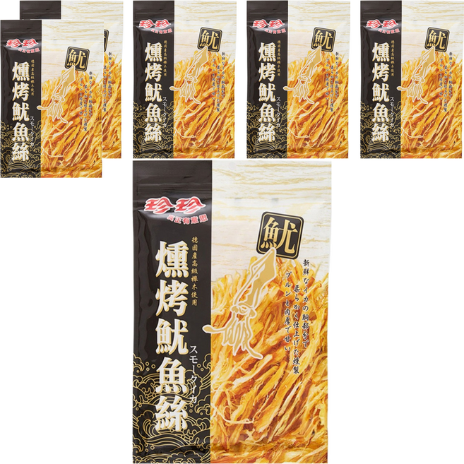 珍珍 燻烤魷魚絲, 27g, 6包