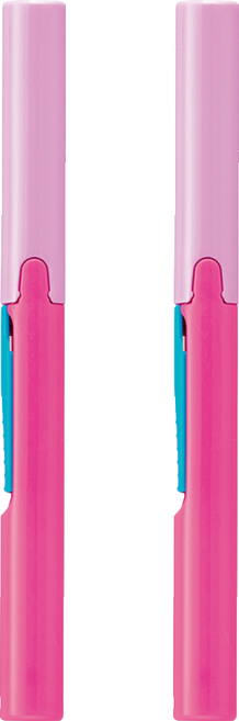 PLUS 普樂士 Twiggy 攜帶式筆型剪刀, 粉色, 2支