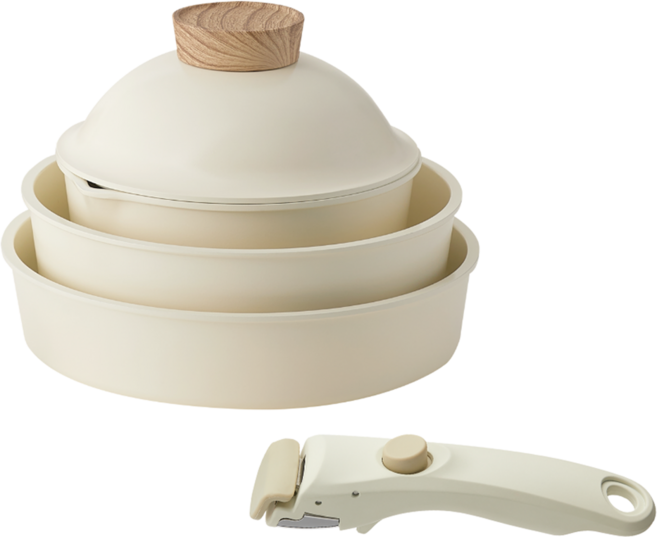 모도리 인덕션 소담쿡웨어 세트, 크림화이트, 쿡웨어 5종, 1세트