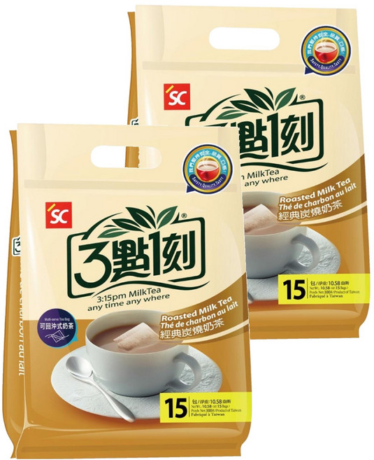 3點1刻 經典炭燒奶茶, 20g, 15包, 2袋