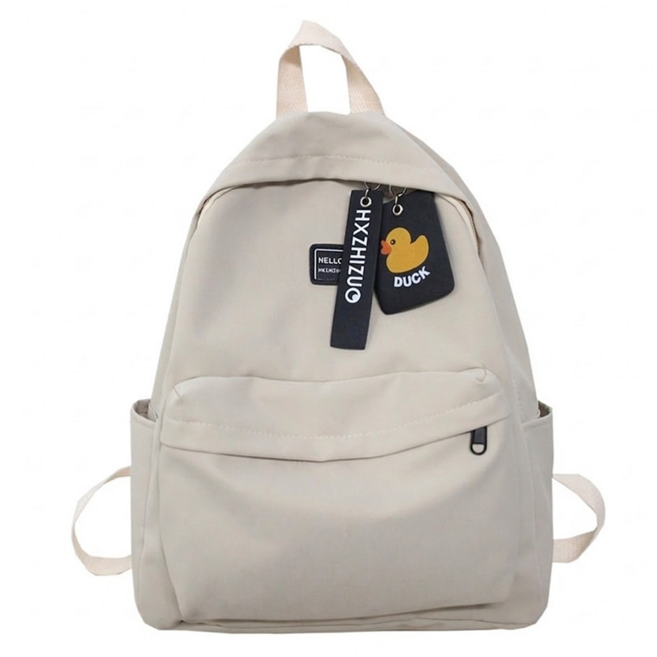 韓版少女防潑水抗震減輕肩膀負擔小清新雙肩學院風外出後背包 360g, 綠色