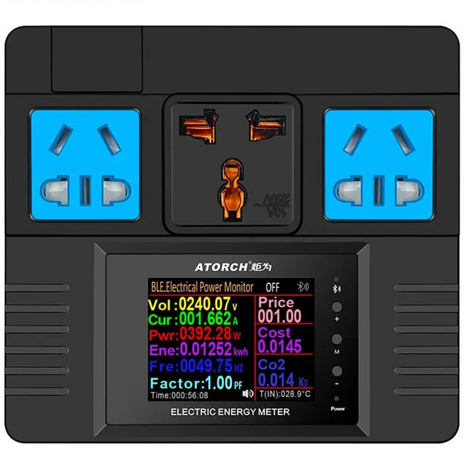ATORCH 炬為 電壓電流功率測試儀 電能寶 JL24WB AC-16A-3680W WiFi版 25 x 25 x 20cm, 1個