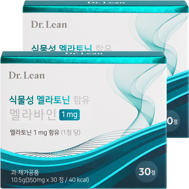 닥터린 식물성 멜라토닌 함유 멜라바인, 30정, 10.5g, 2개