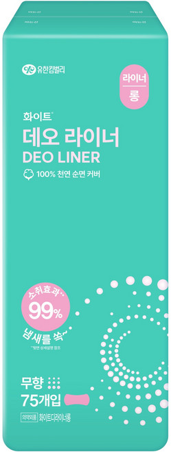 화이트 데오 팬티라이너, 롱, 75개입, 1개