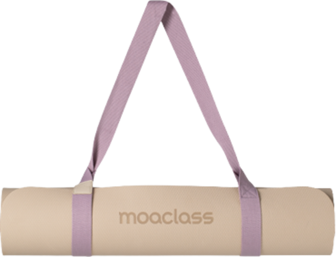 moaclass TPE 雙面可用瑜珈墊, 1個, 米棕色