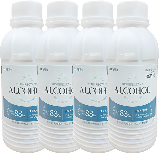 삼현 청솔 소독용 에탄올, 4개, 250ml
