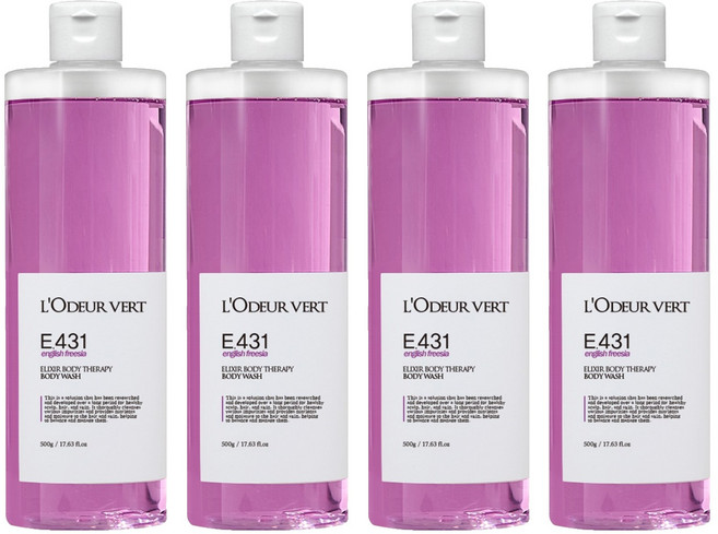 로더베르 엘릭서 테라피 바디워시, 4개, 500g