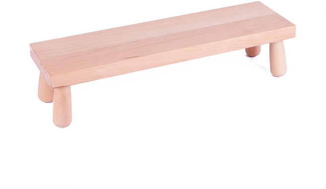eguchitoys 圓腳長板凳 70 x 20 x 16cm 6kg, 原木色, 1個