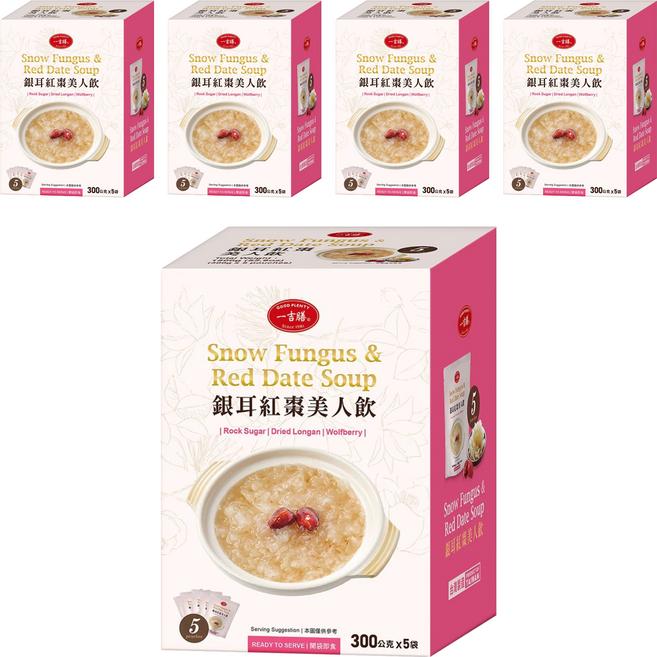GOOD PLENTY 一吉膳 銀耳紅棗美人飲, 300g, 5包, 5盒