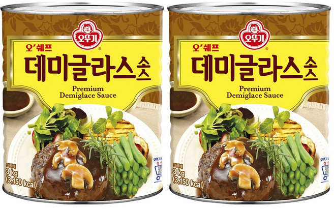오뚜기 오쉐프 데미글라스, 3kg, 2개