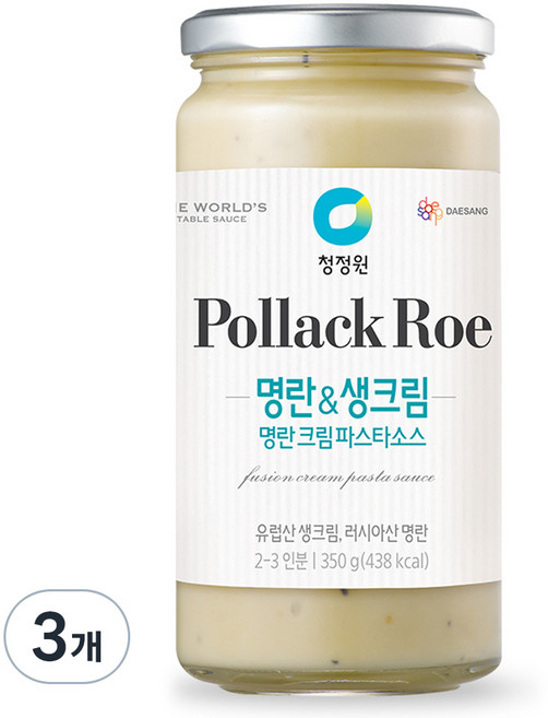청정원 명란크림 파스타소스, 350g, 3개
