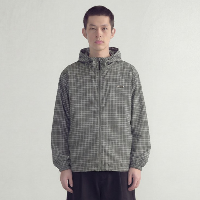 세인트페인 남성용 체크 립스탑 바람막이