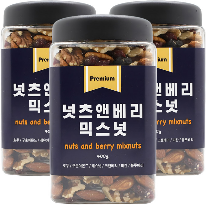 애드웰스 넛츠앤베리 믹스넛, 400g, 3개