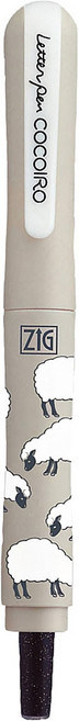 Kuretake 吳竹 限定版 ZIG COCOIRO隨變筆動物 LPCR010-P51S 綿羊的早餐2, 黑色, 1支