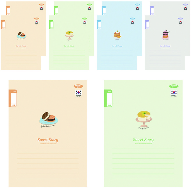 펜피아 800 초등노트 3-6 무제, 랜덤 발송, 10개