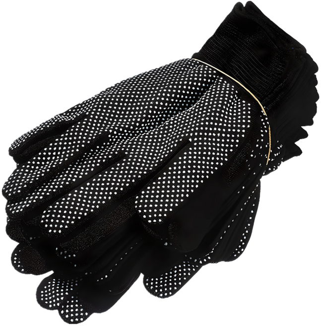 imi 실리콘 반코팅 목장갑, 블랙, 10세트