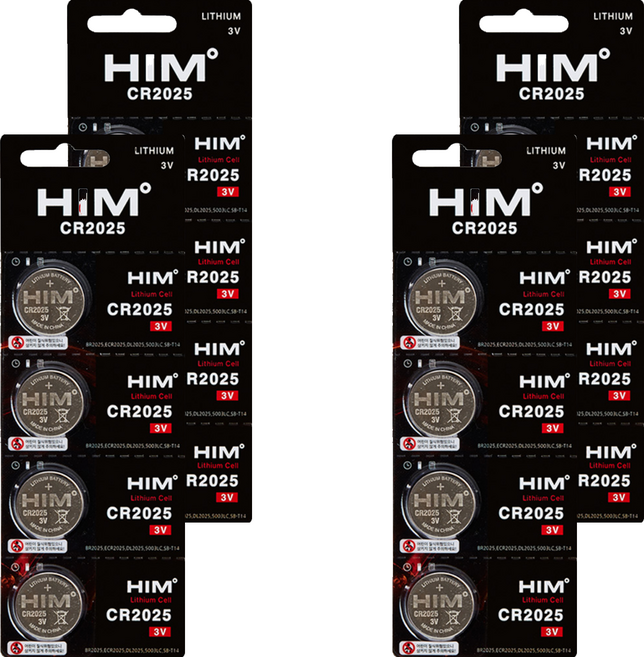 힘 리튬 CR2025 코인건전지, 4개입, 4개