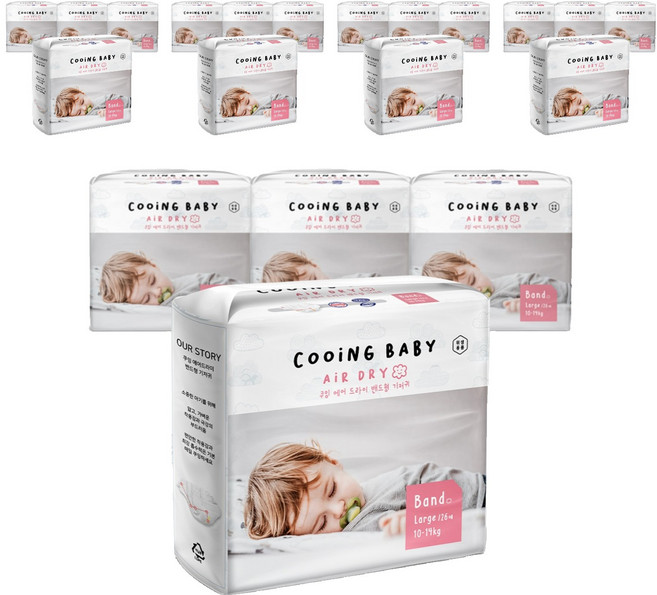 Cooing 쿠잉 에어 드라이 풀커버 밴드형, 대형(L), 520매