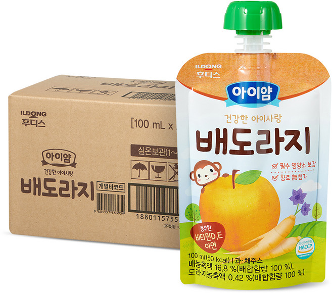 일동후디스 아이얌 건강한 아이사랑 주스, 20개, 100ml