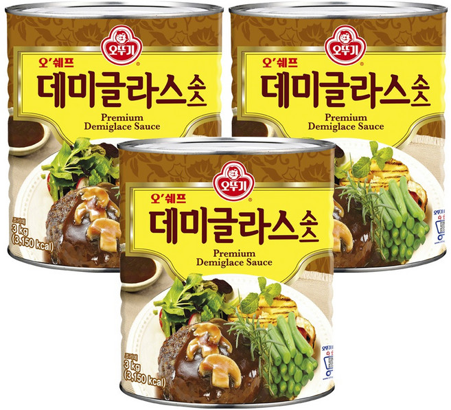 오뚜기 오쉐프 데미글라스, 3kg, 3개